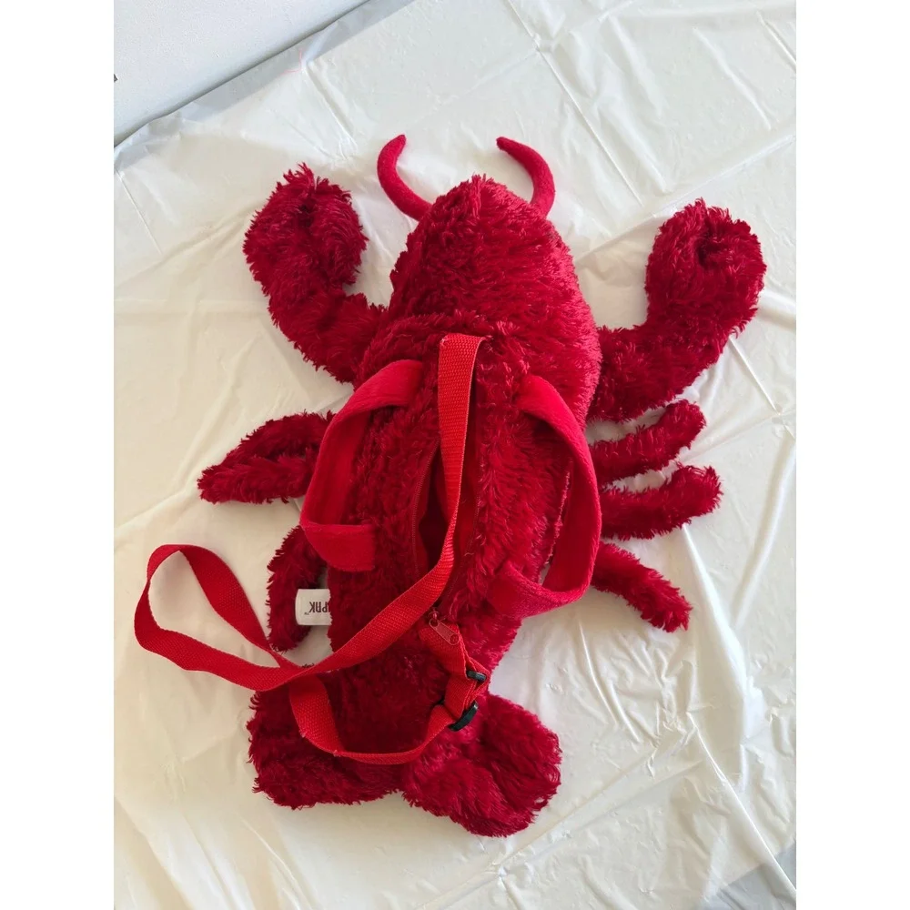 Unipak Designs Lobster Plush RARE Backpack Kids Stuffed Animal Bag. Kidcore.20